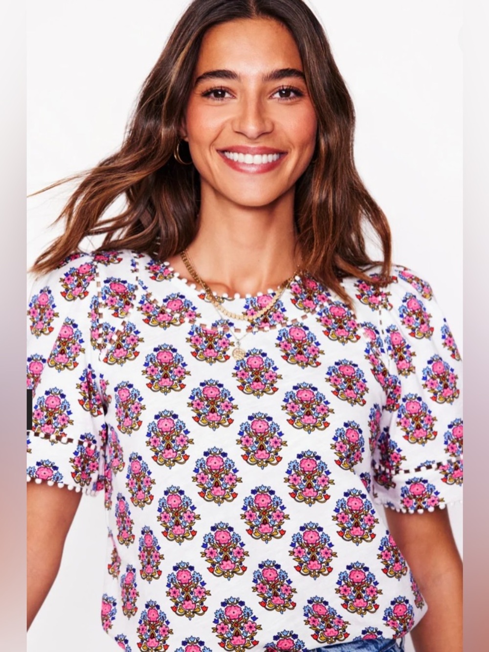 Boden Mila Trim Detail Tee